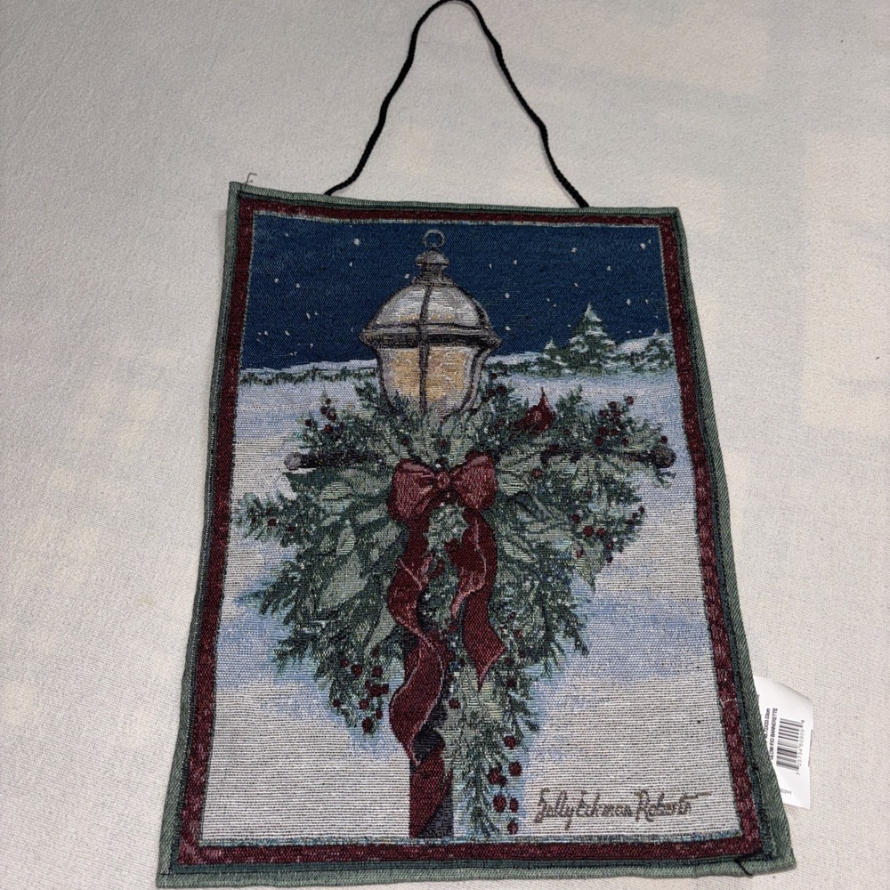 Sally Hackman Robert's Holiday Winter Scene Tapersty Bannerette 13"x 18"‎ NWT